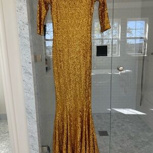 Gold Sequin Gown